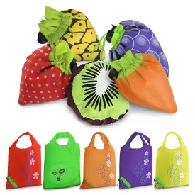 5Pcs Reusable Grocery Bags Foldable - Strong Grocery Tote Bag Reusable Shopping Bags Reusable Washable - Nylon Shopping Tote Grocery Bags - Durable Strawberry Tote Bag Square Tote Bag with Handles