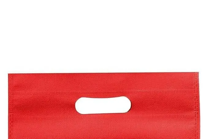 AGRASHRI ENTERPRISES D Cut Red Cloth Carry Bag (Pack of 50 )