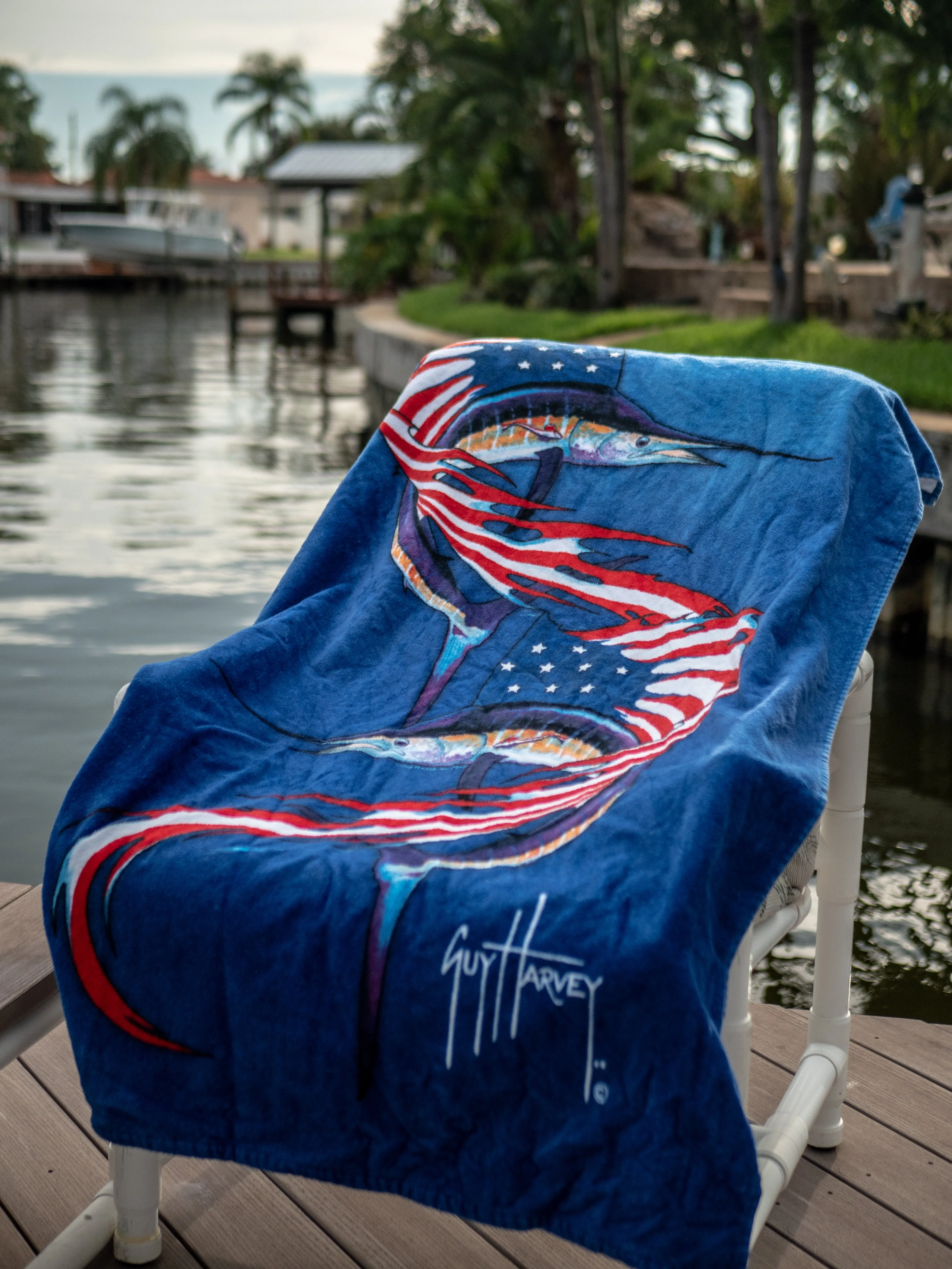 Americana Sailfish Beach Towel