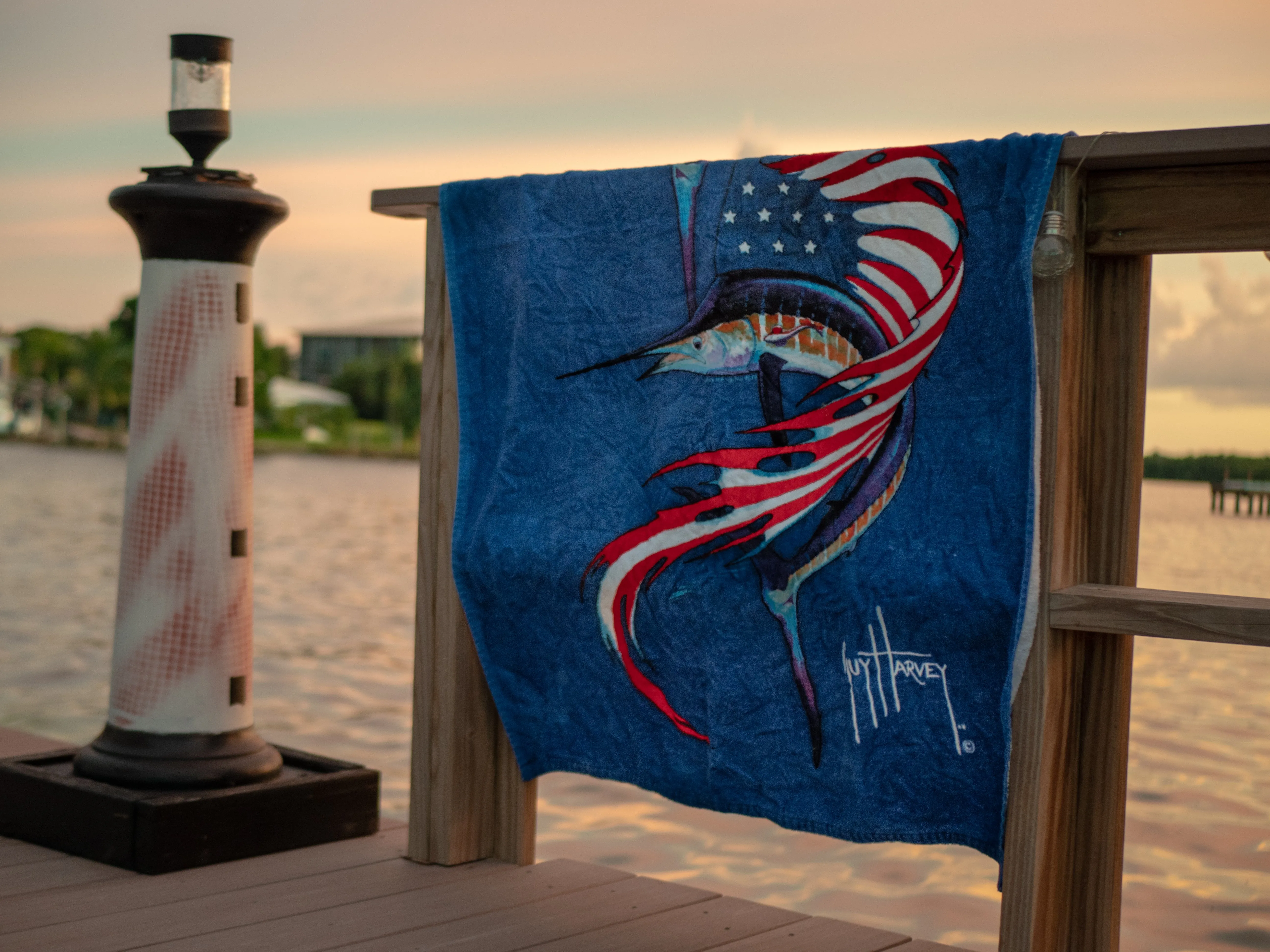 Americana Sailfish Beach Towel