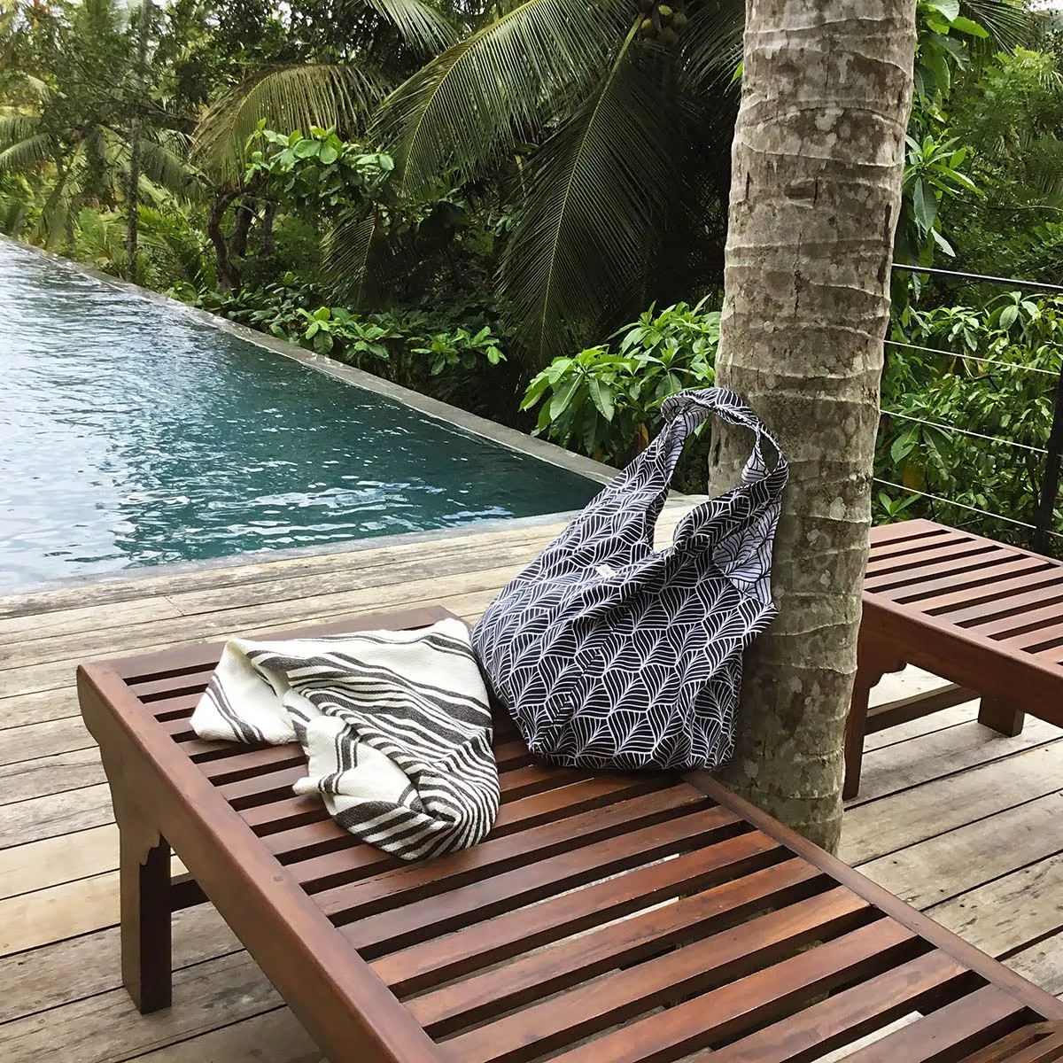 Beach Bag - Abstract - Black