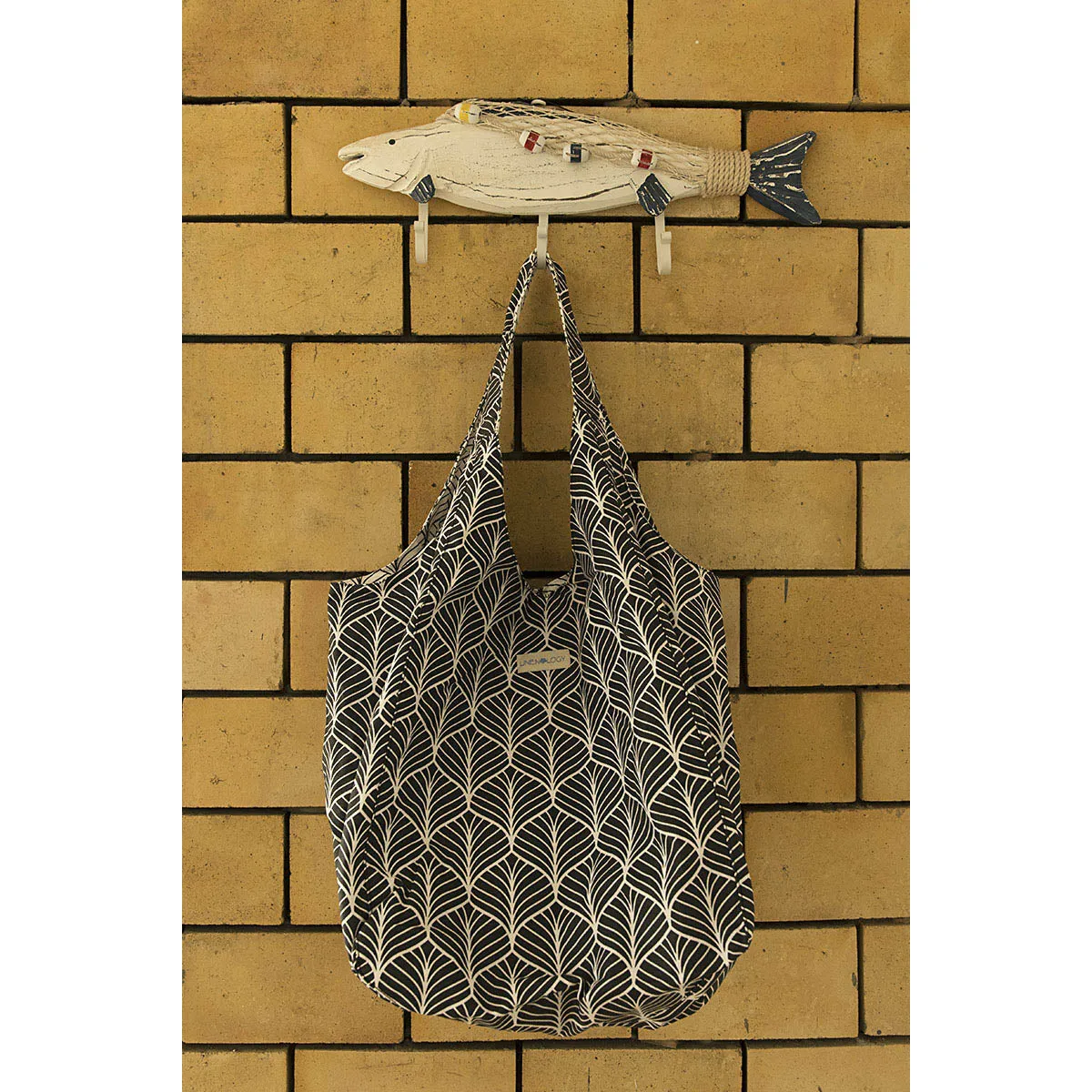 Beach Bag - Abstract - Black