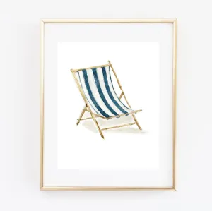 beach chair art print