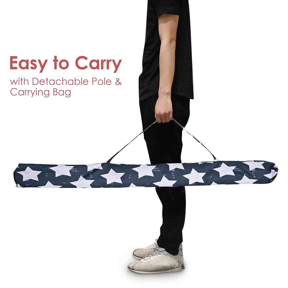 Beach Umbrella w/ Sand Anchor  6ft Tilt 12-Rib