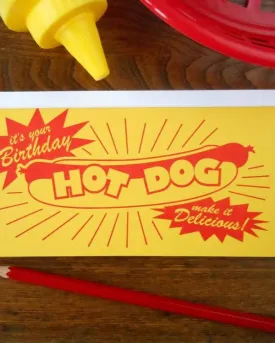 Birthday Hotdog Card