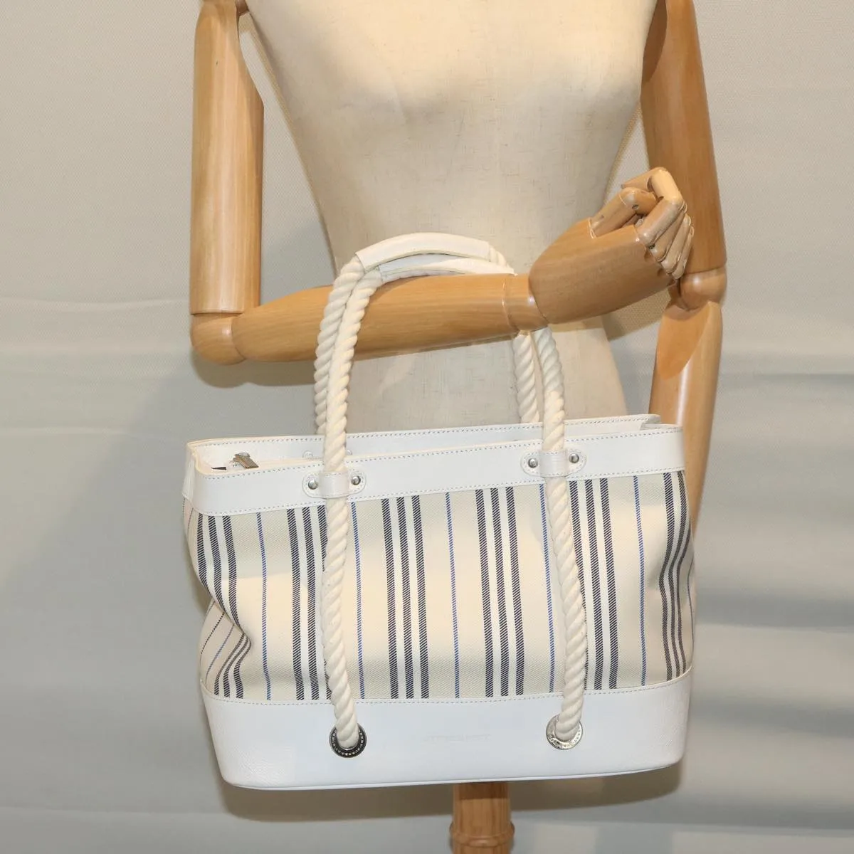 BURBERRY Hand Bag Canvas Beige  am5443