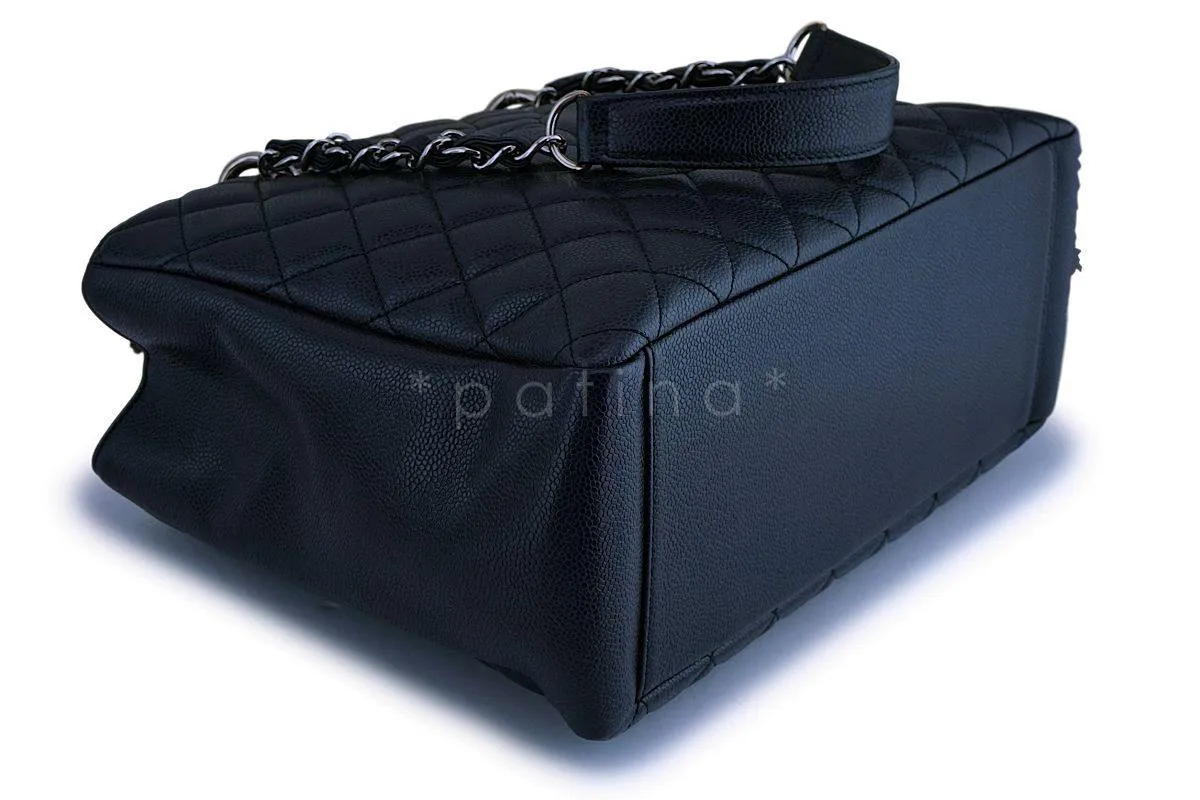 Chanel Black Caviar Classic Grand Shopper Tote GST Shopping Bag SHW