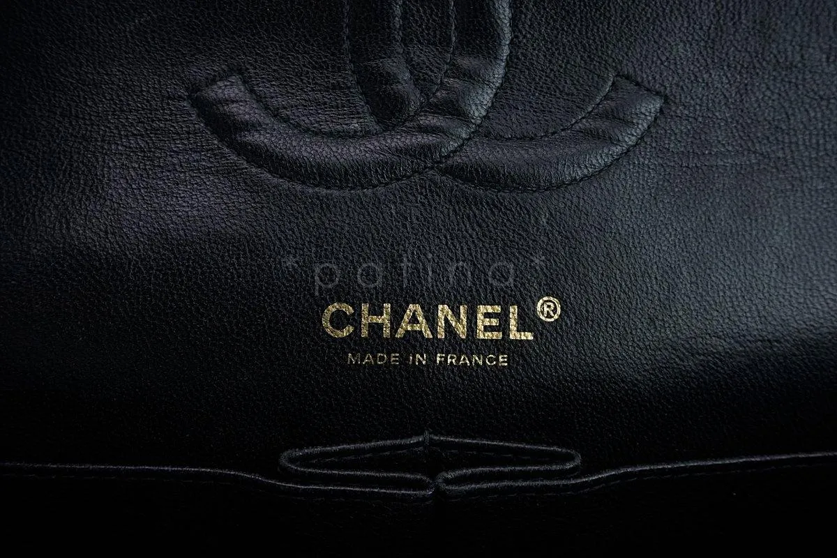 Chanel Black Caviar Classic Medium Double Flap Bag 24k GHW