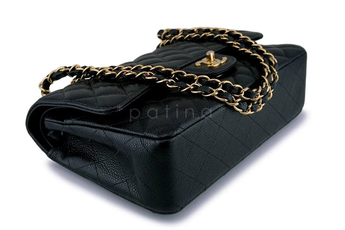 Chanel Black Caviar Classic Medium Double Flap Bag 24k GHW