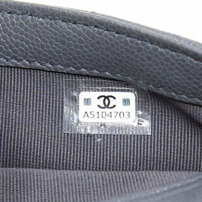 Chanel Grey Flap Phone Holder with Chain