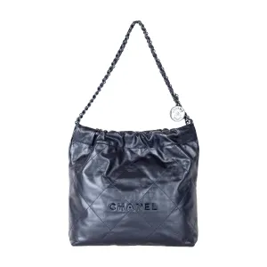 Chanel Metallic Blue 22 Calfskin Quilted Small - '20s