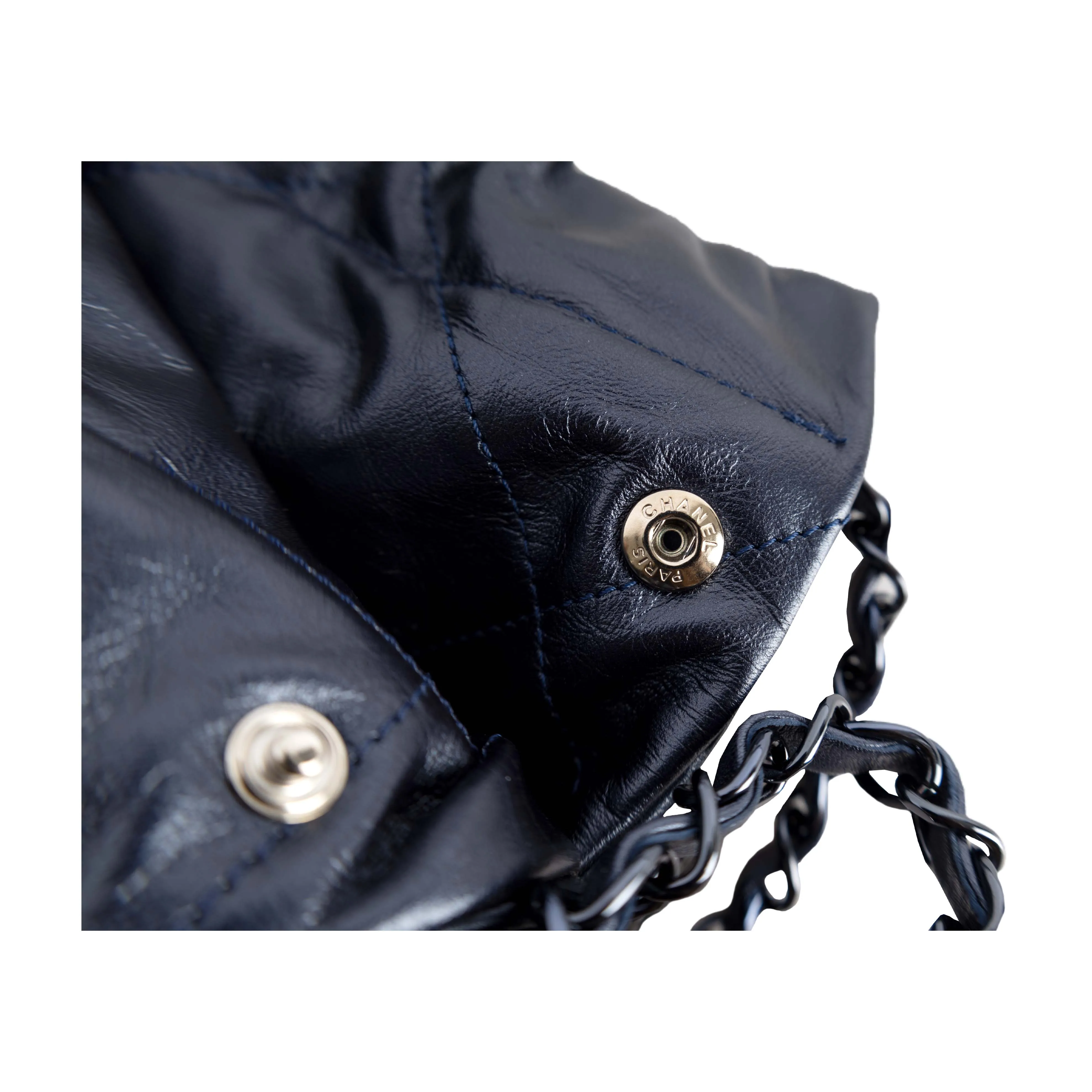 Chanel Metallic Blue 22 Calfskin Quilted Small - '20s