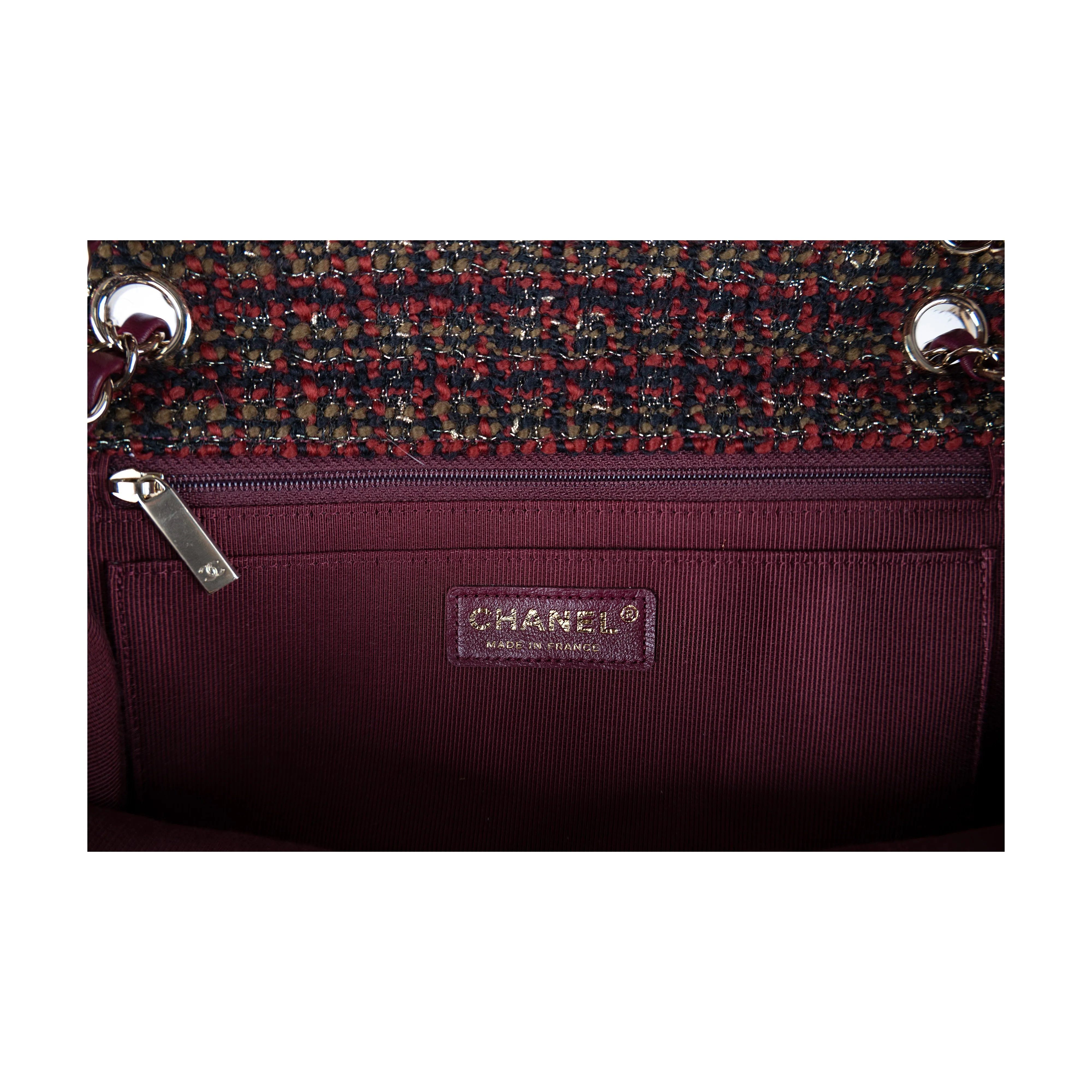 Chanel Red Tweed Flap Bag - '20s