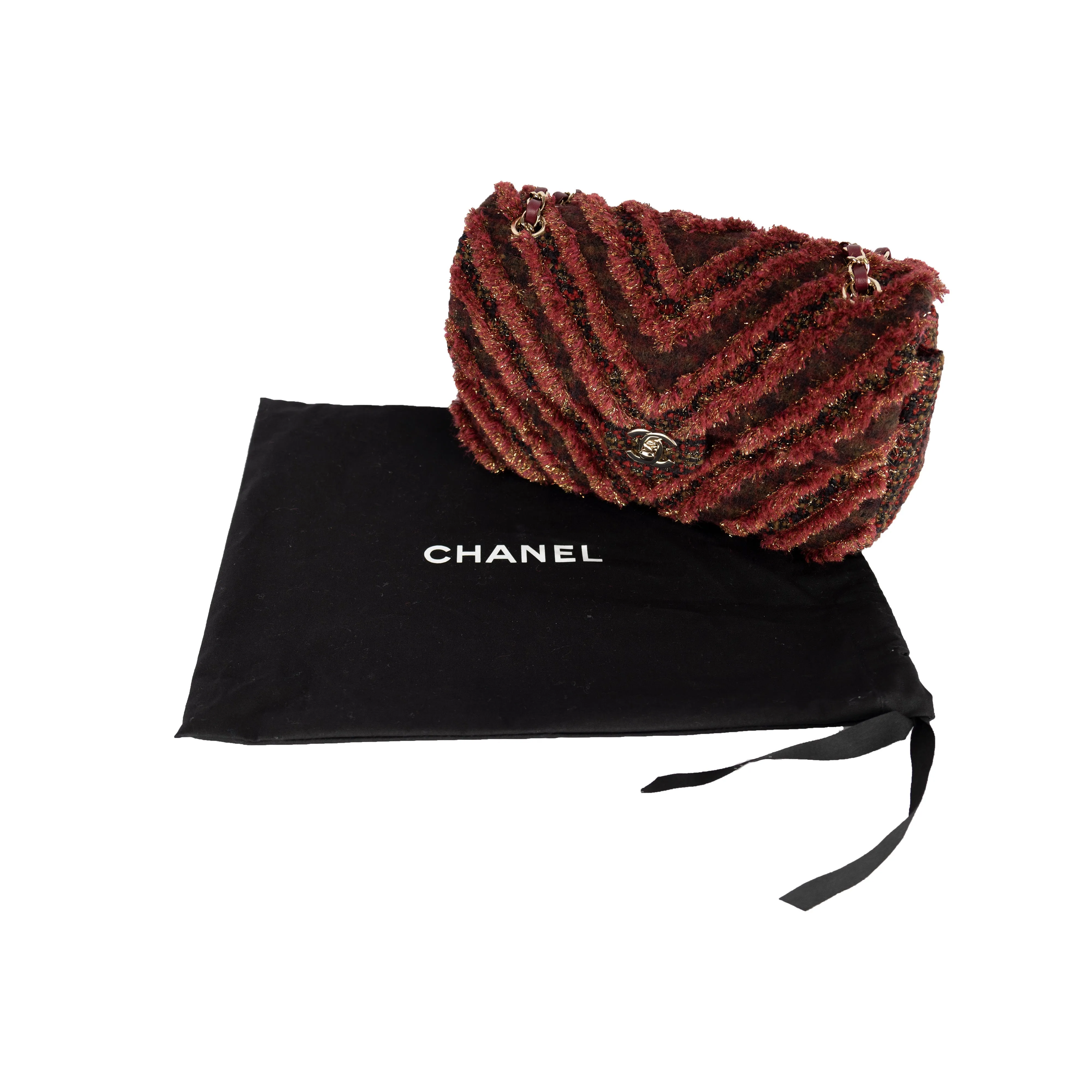 Chanel Red Tweed Flap Bag - '20s