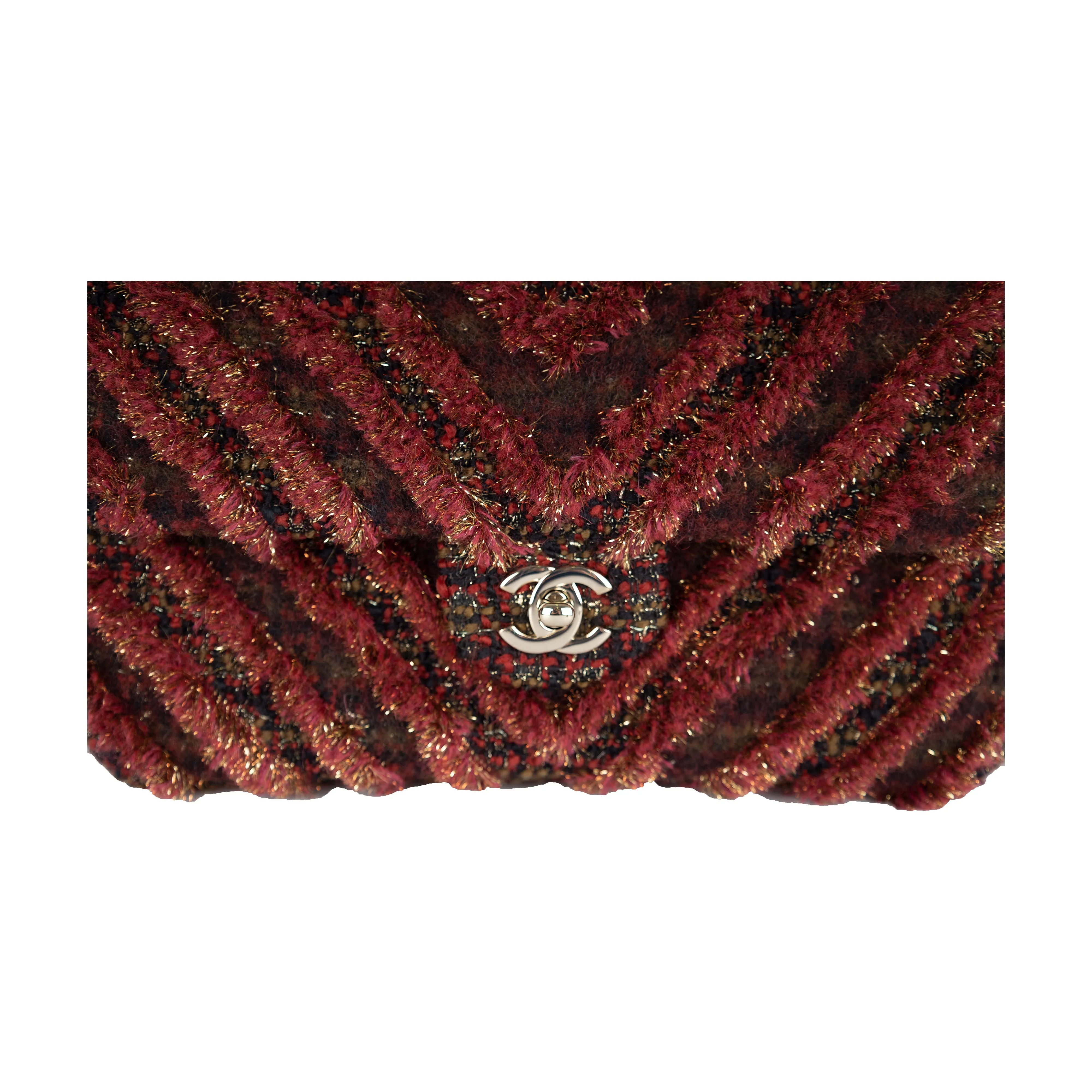 Chanel Red Tweed Flap Bag - '20s