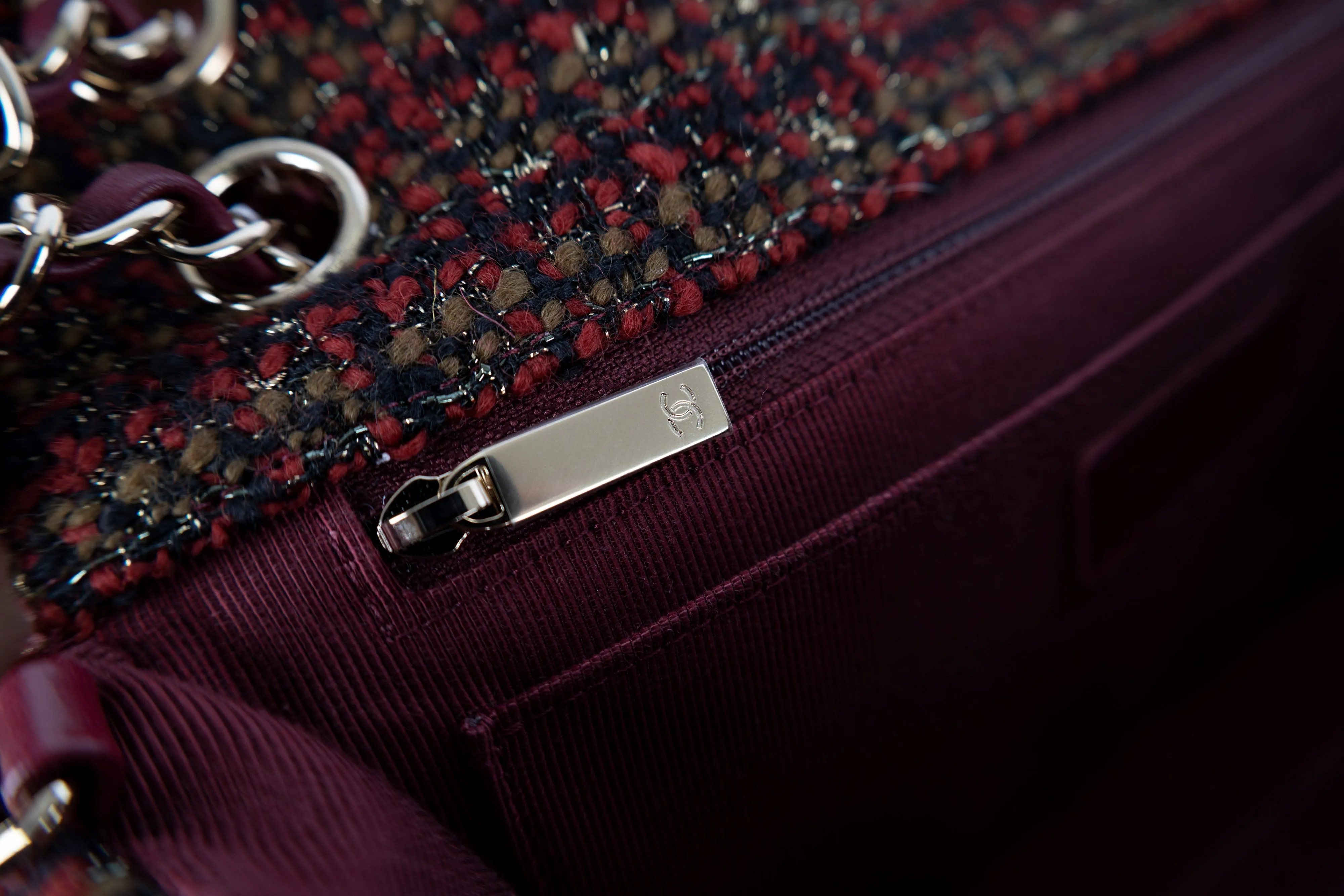 Chanel Red Tweed Flap Bag - '20s