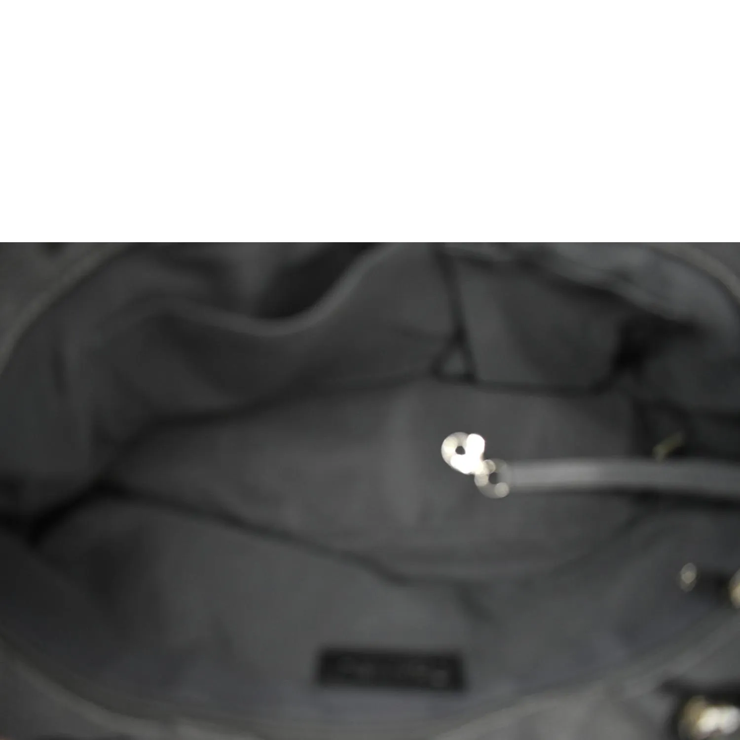 CL Quilted Caviar Leather Shopping Tote Bag Dark Grey