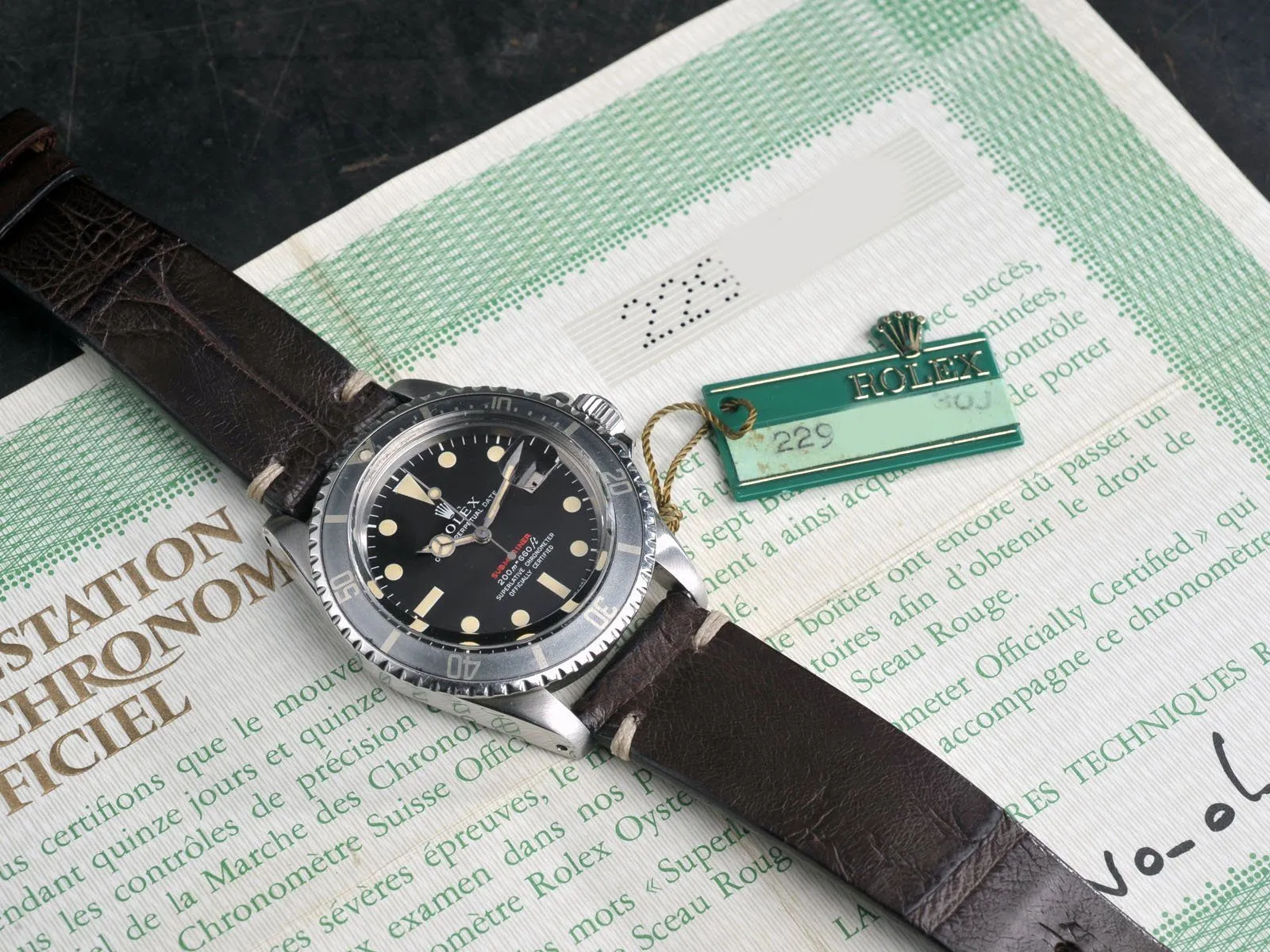 CURATED ROLEX 1680 MT.’S FIRST REDSUB B P