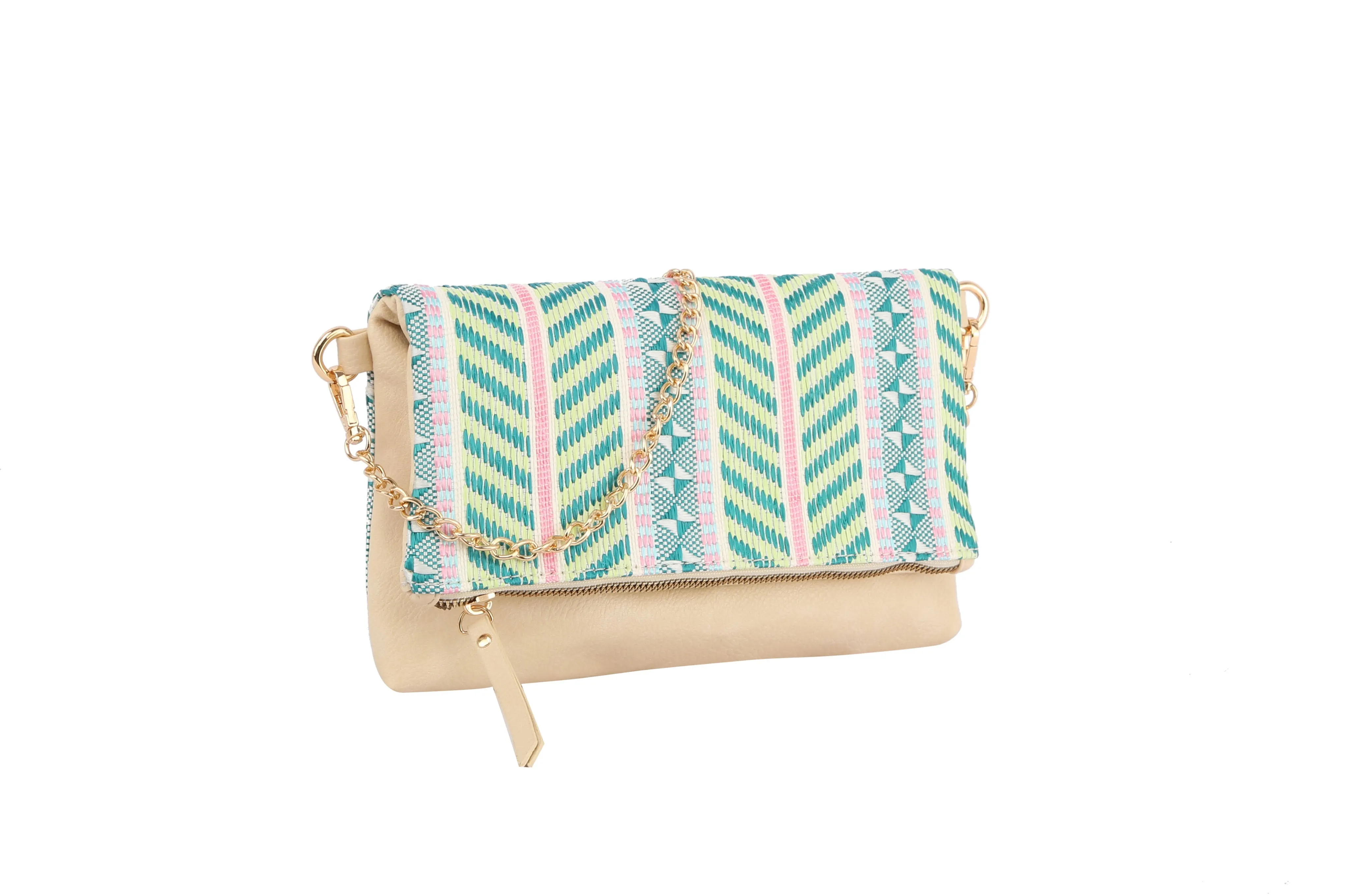 Envelope Crossbody Bag with Gold Chain bag
