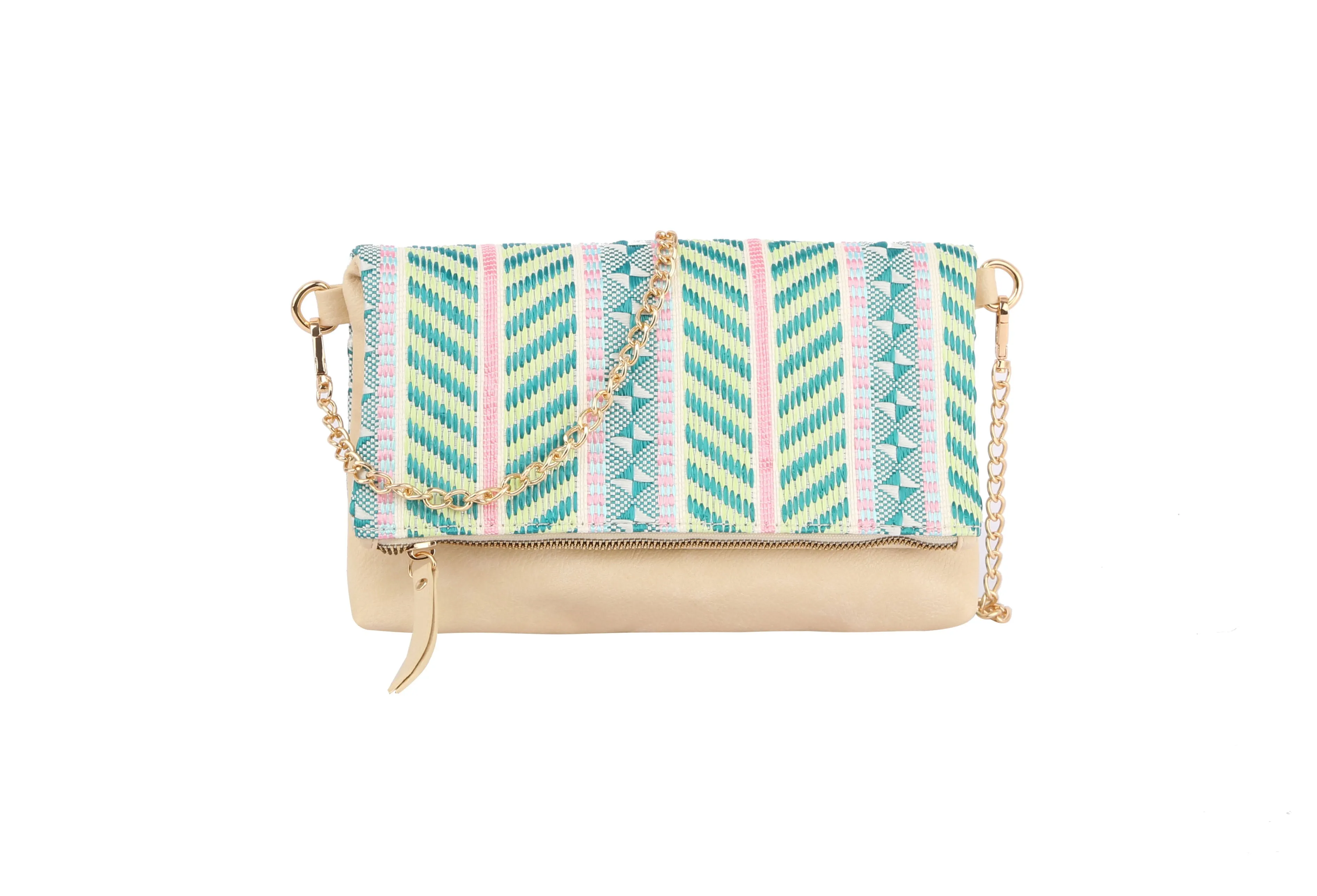 Envelope Crossbody Bag with Gold Chain bag