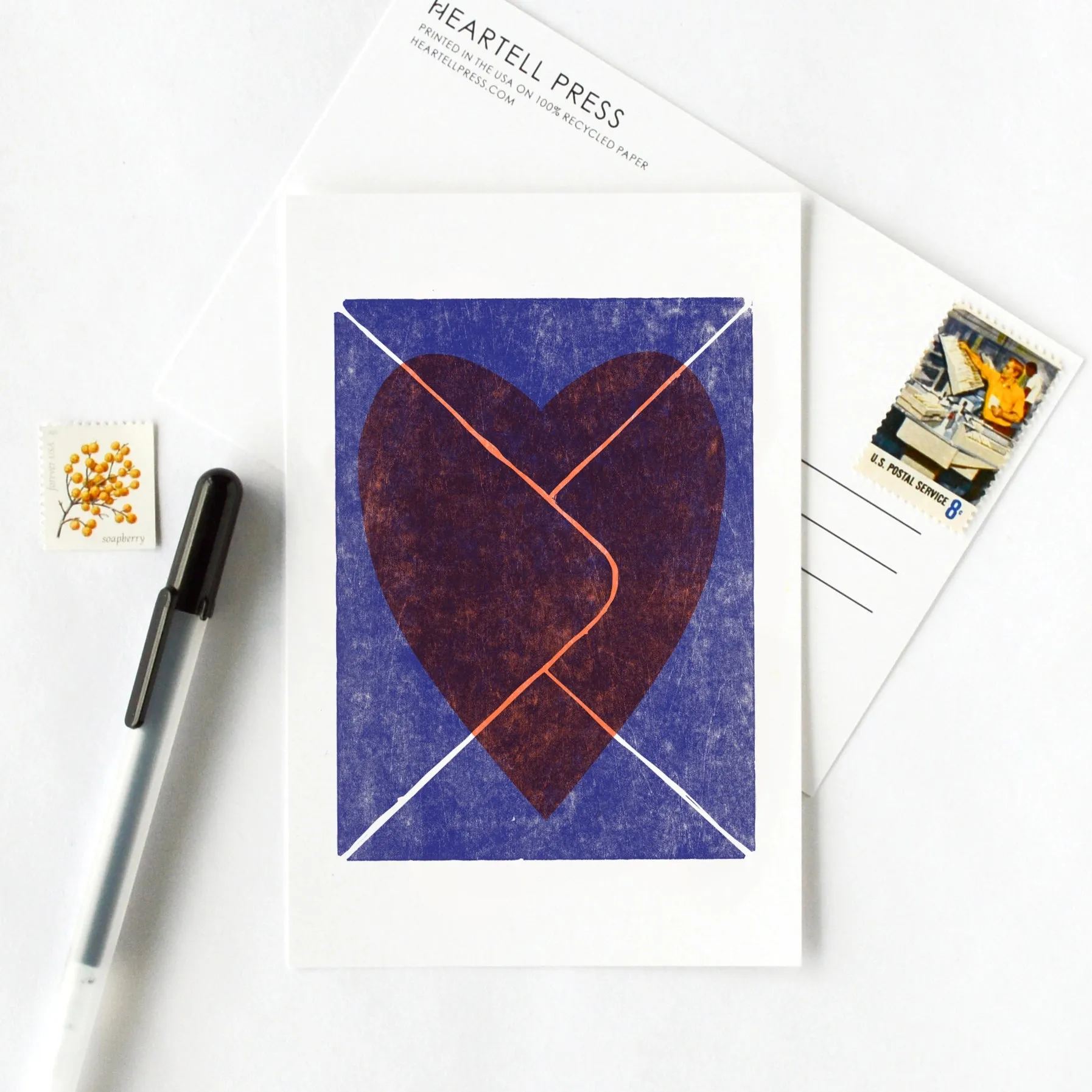 Envelope Heart Postcard
