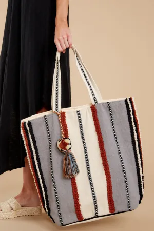 Exciting Times Grey Woven Bag
