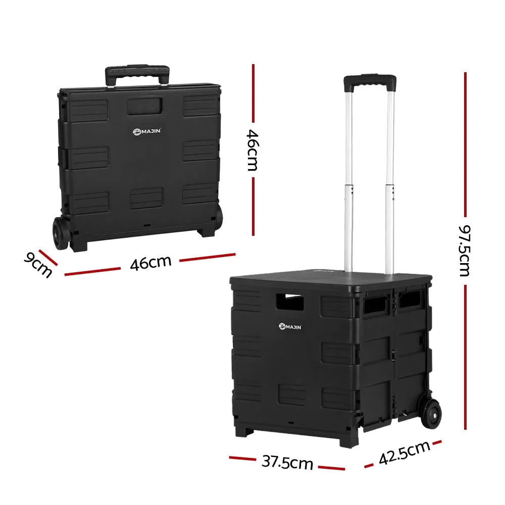 Foldable 35KG Shopping Cart Trolley with Wheels - Emajin
