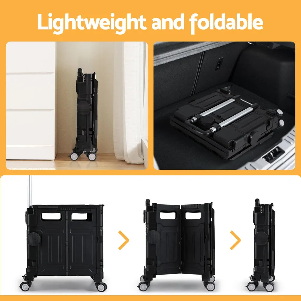 Foldable 75L Shopping Trolley with 360° Wheels - Emajin