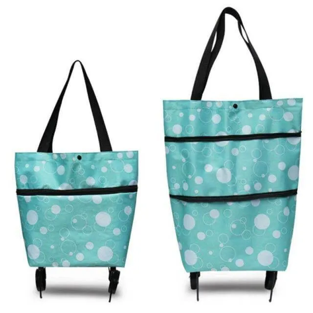 Folding Shopping Bag On Wheels