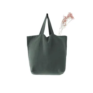 Forest Green Large Linen Bag