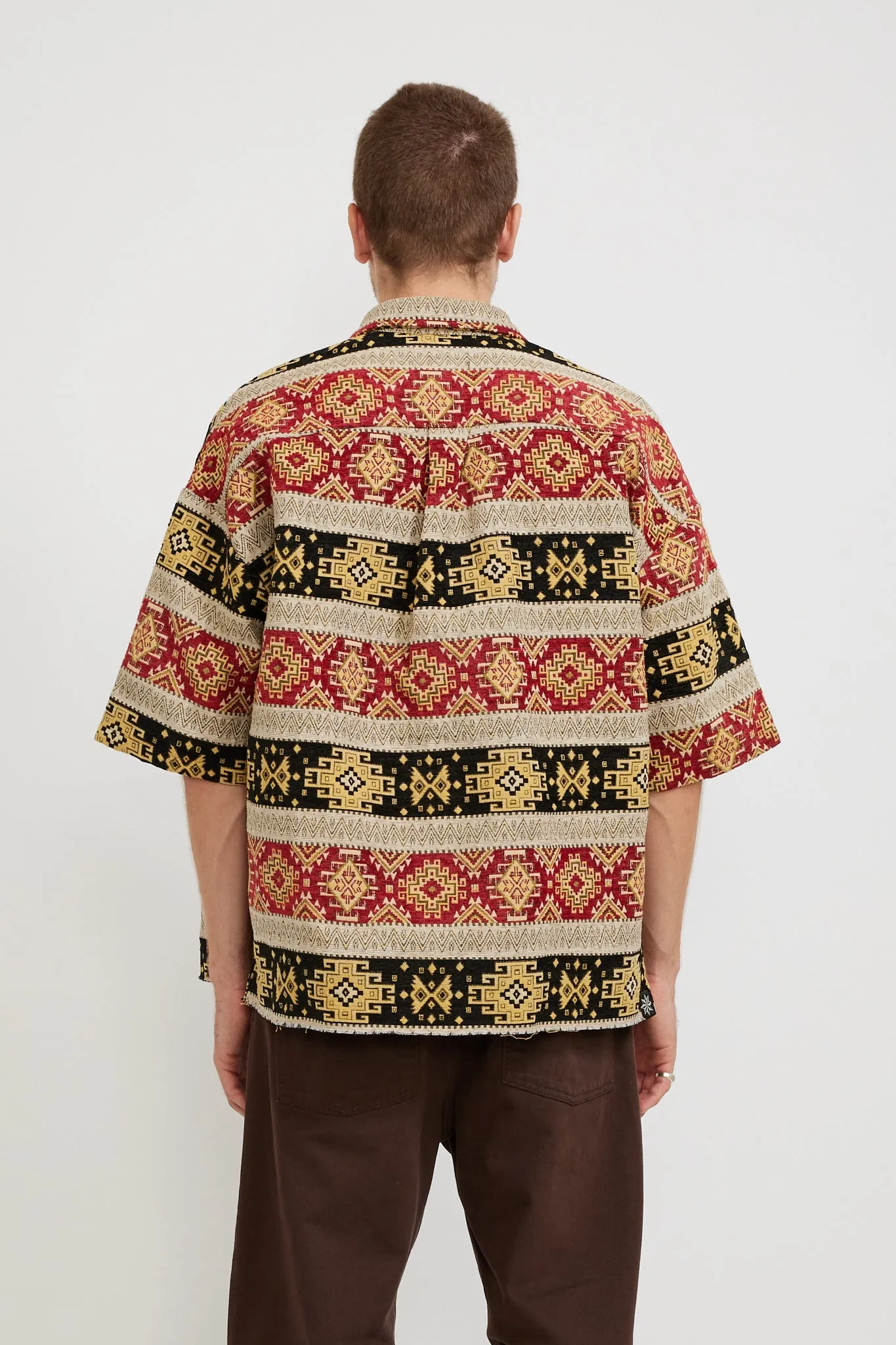 Frayed SS Shirt Red/Black