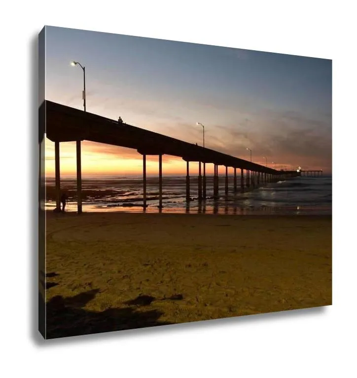 Gallery Wrapped Canvas, Ocean Beach Pier In San Diego