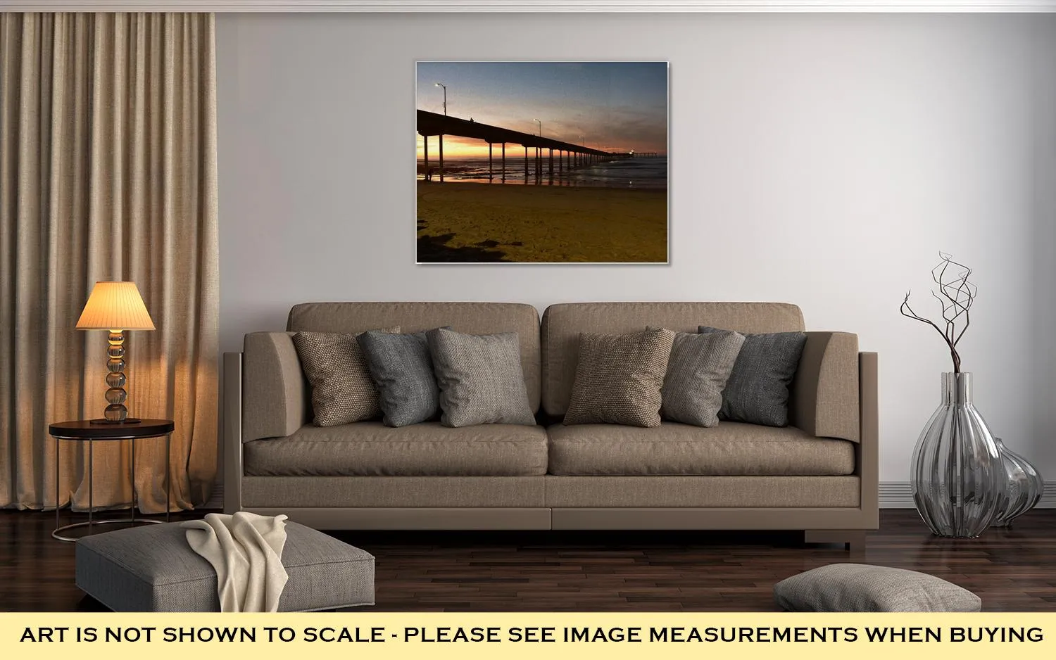 Gallery Wrapped Canvas, Ocean Beach Pier In San Diego