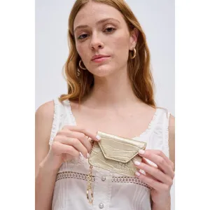 Gia Card Holder Wallet: Gold