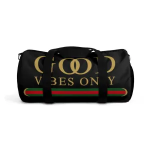 Good Vibes Only Black Duffel Bag