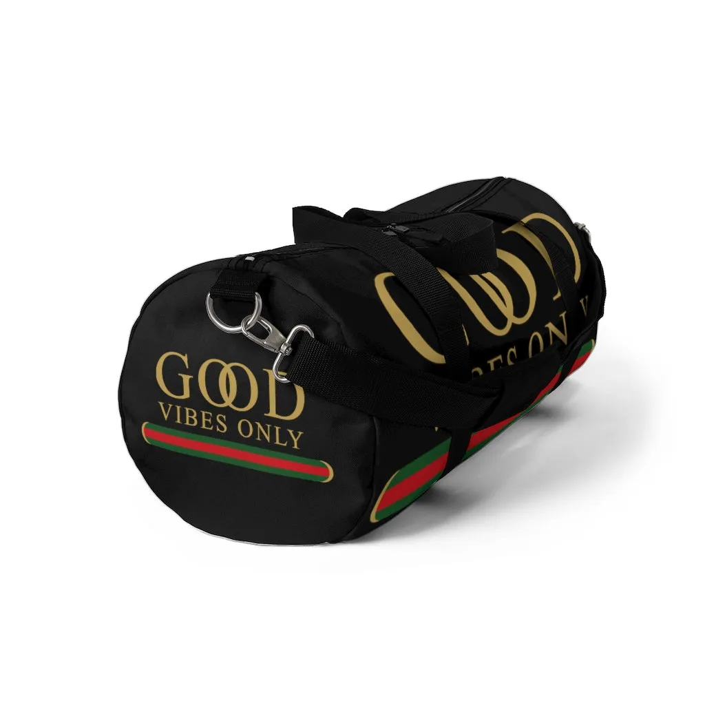 Good Vibes Only Black Duffel Bag