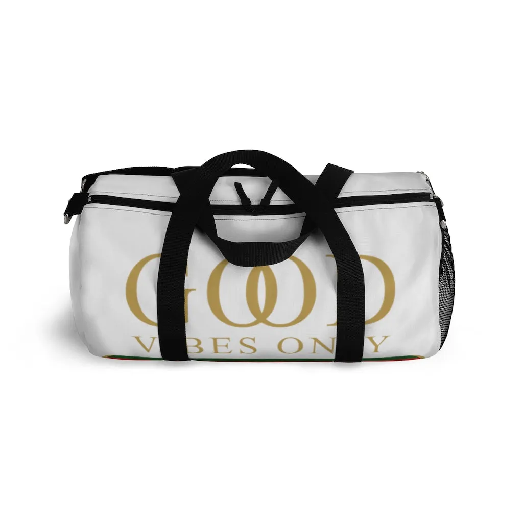 Good Vibes Only White Duffel Bag White