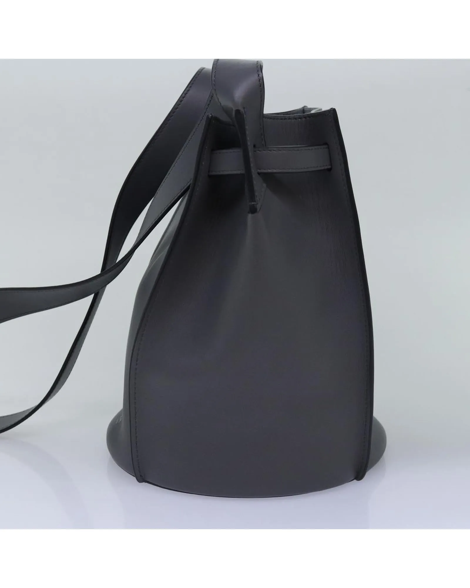 Gray Leather Shoulder Bag by Celine with Dust Bag (74791SA)