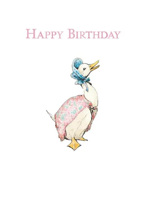 Greeting Card: Beatrix Potter - Jemima Puddleduck Happy Birthday