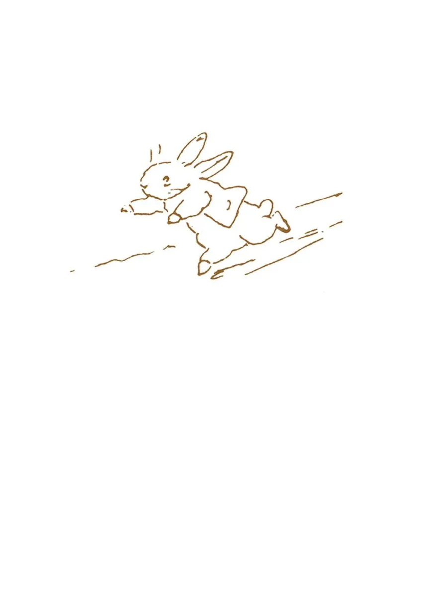 Greeting Card: Beatrix Potter - Sketch Peter Running Blank
