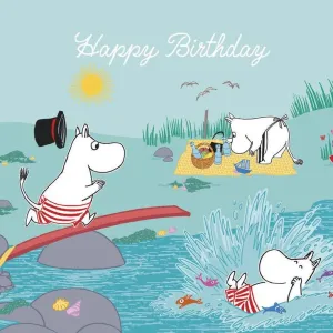 Greeting Card: Moomin - Happy Birthday Splash