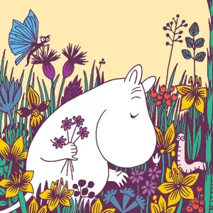 Greeting Card: Moomin - Smelling Flowers