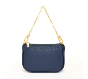 HCC X DUYP - Mini pochette -  Navy Blue Grained Leather