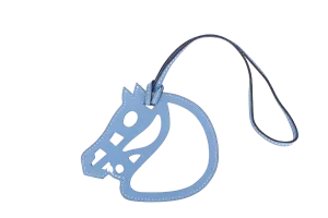 HERMES PADDOCK BAG CHARM BLUE PARADISE WITH BOX