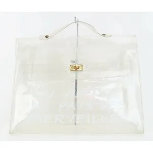 Hermès Kelly L Souvenir De L'exposition Clear Vinyl Beach Bag