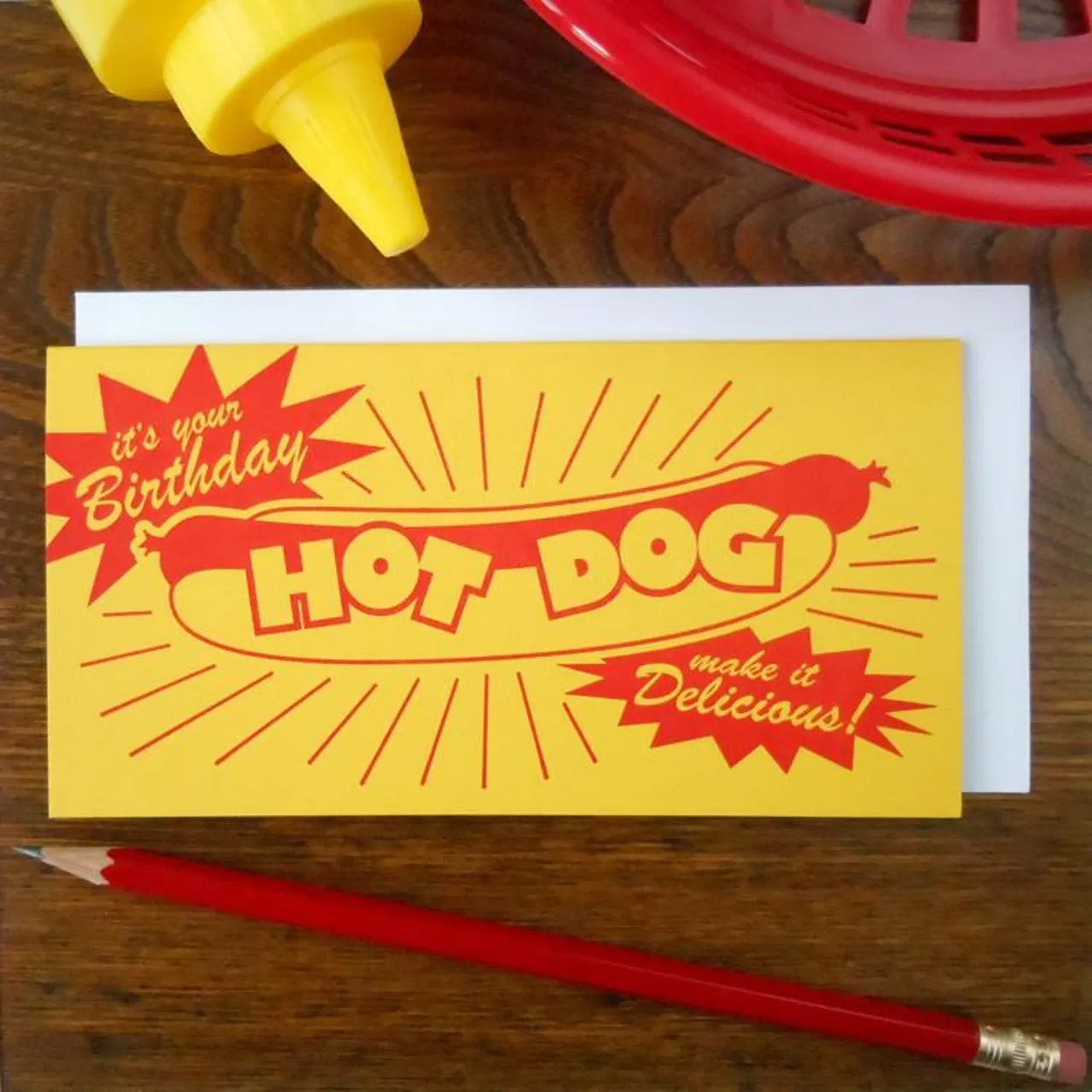 Hot Dog Birthday Card