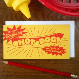 Hot Dog Birthday Card