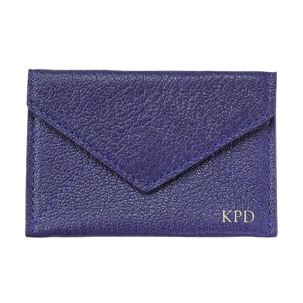Indigo Leather Mini Envelope