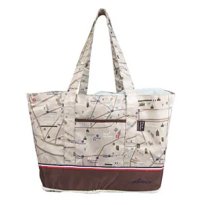 Insulated Foldable Grocery Shopping Bag, Large Capacity, Reusable Polyester Tote