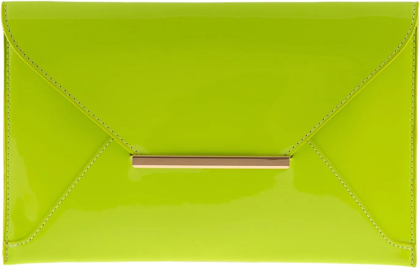 JNB Faux Patent Leather Envelope Candy Clutch Bag